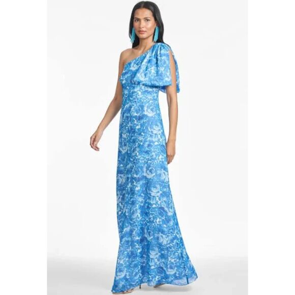 NWT Sachin & Babi Chelsea One-Shoulder Gown - Size 6 - Picture 3 of 16